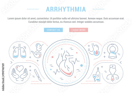 Website Banner and Landing Page of Arrhythmia.