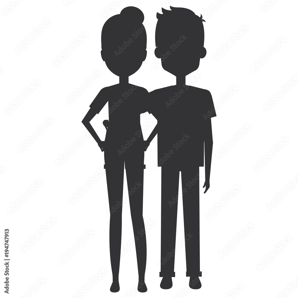 couple lovers avatars characters vector illustration design couple lovers avatars characters vector illustration design