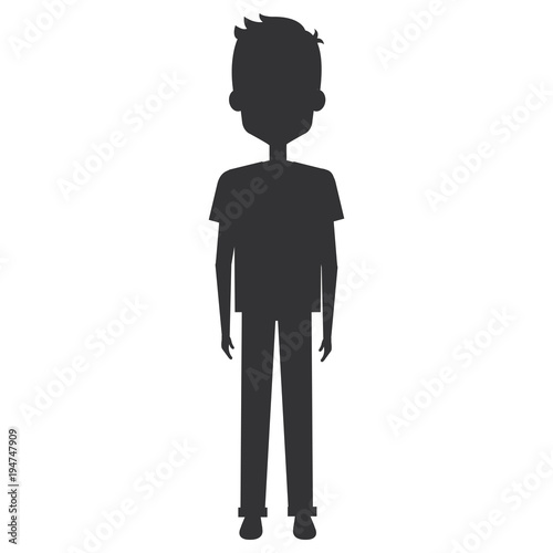 young man model avatar character vector illustration design