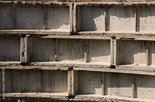 old concrete block wall