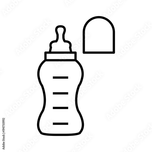 Feeding Bottle or Baby bottle for infants and young children vector illustration