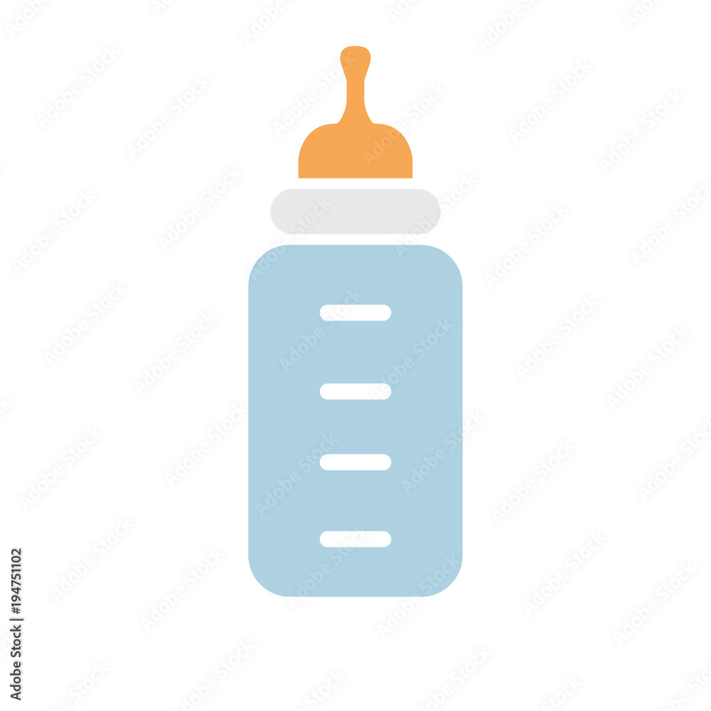 Feeding Bottle or Baby bottle for infants and young children vector illustration