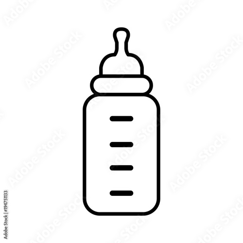 Feeding Bottle or Baby bottle for infants and young children vector illustration