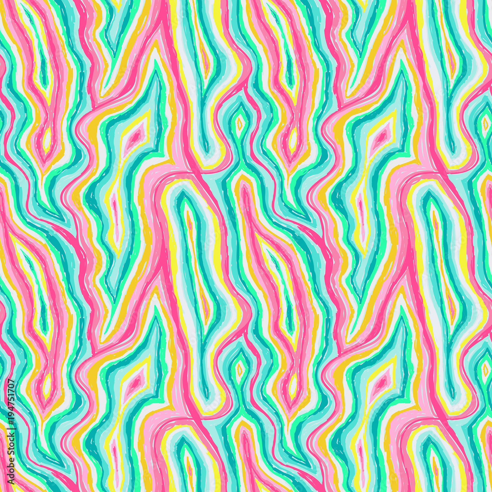 Hippie optical illusion pattern shibori fabric rainbow