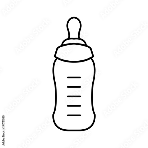 Feeding Bottle or Baby bottle for infants and young children vector illustration