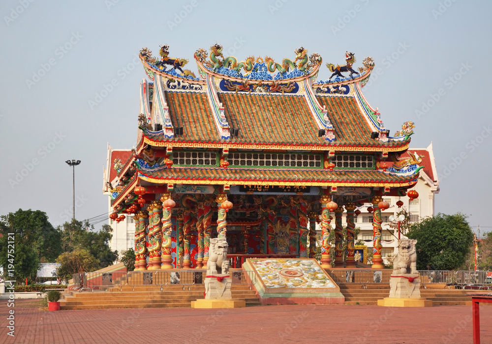 Fototapeta premium Chinese Chao Pu-Ya shrine at Thung Sri Muang Park in Udon Thani. Thailand