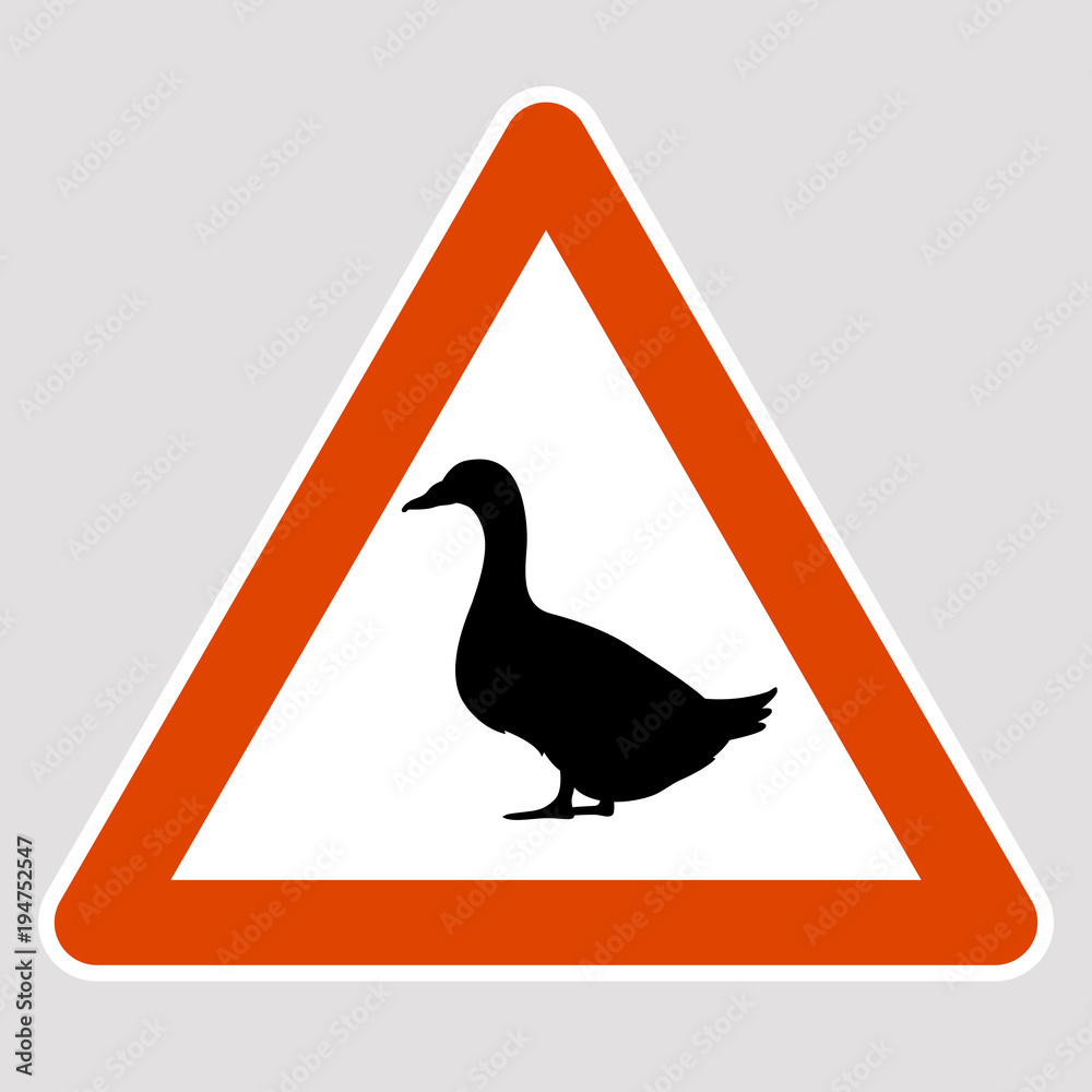 duck black silhouette road sign vector illustration duck black silhouette road sign vector illustration