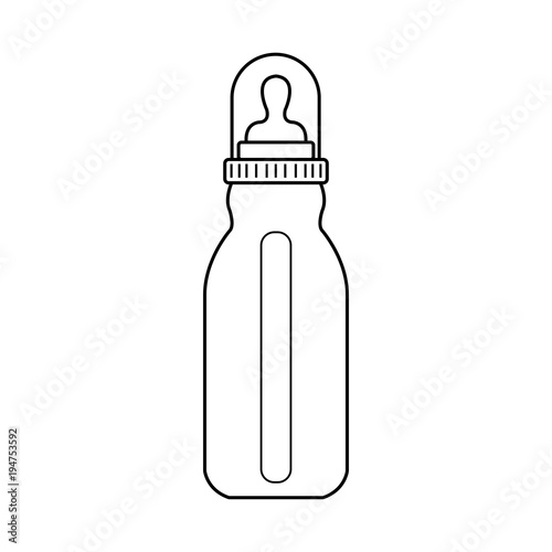Feeding Bottle or Baby bottle for infants and young children vector illustration