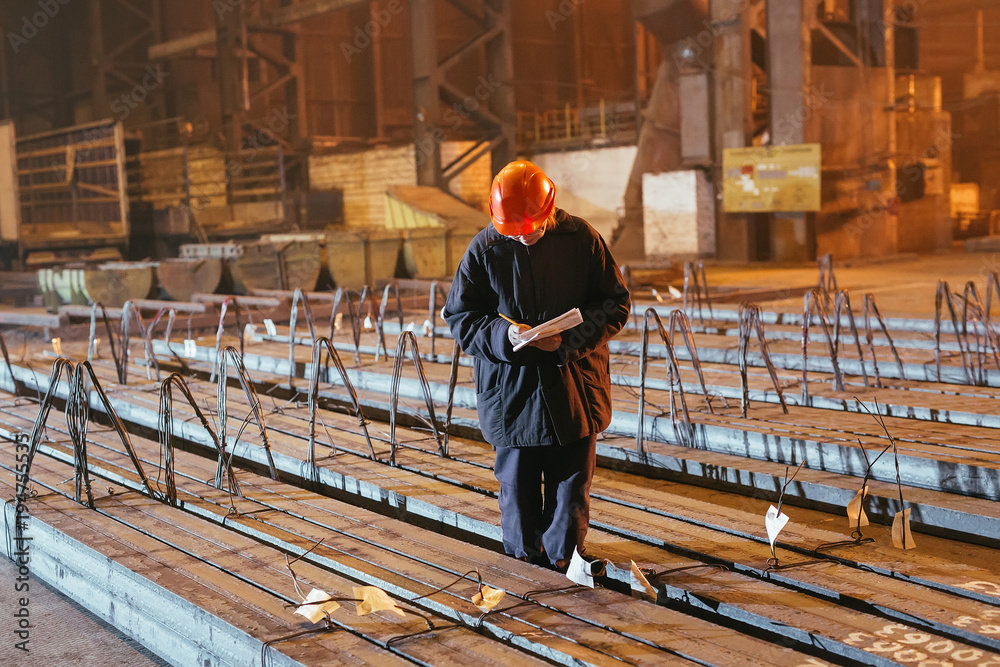 Fototapeta premium Warehouse metal blank. Electroplating plant for the metal.