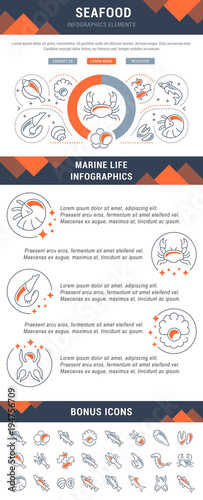 Website Banner and Landing Page of Seafood.