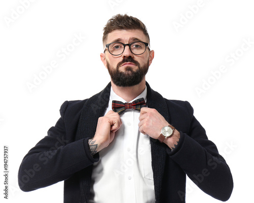 Portrait of handsome hipste...