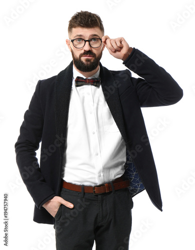 Portrait of handsome hipste...