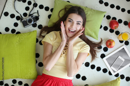 Beautiful young woman with ...