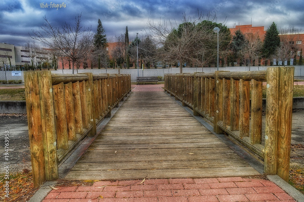 Fototapeta premium Puente Sobre El Lago