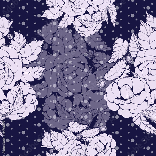 Seamless vector background.  Camellia - flowers and leaves. Perfumery and cosmetic plants. Wallpaper. Use printed materials, signs, posters, postcards, packaging. 