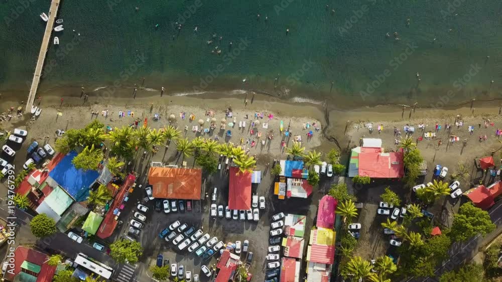 plage des caraîbes vue du ciel 