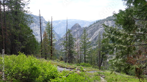 A scenic view on Yosemite Valley from John Muir trail (CA, USA)