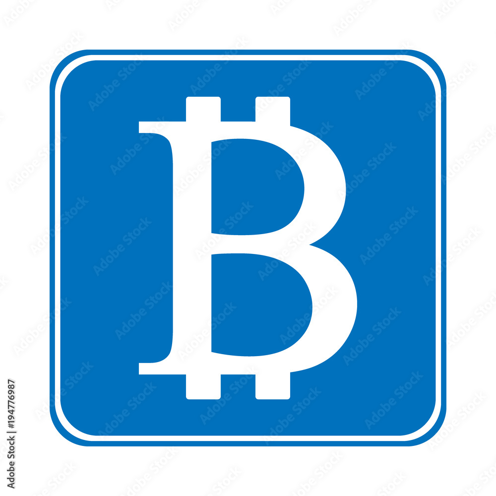 Bitcoin sign on white. Bitcoin sign on white.