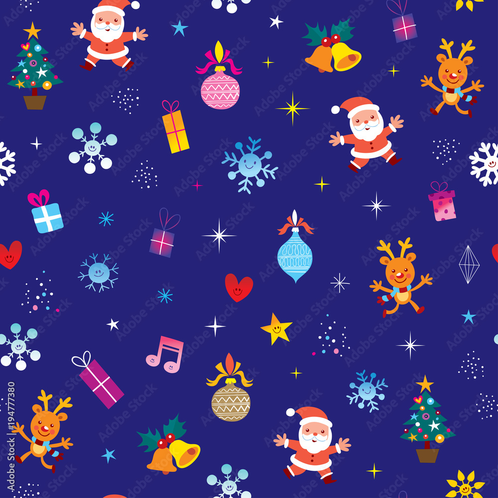 Merry Christmas seamless pattern