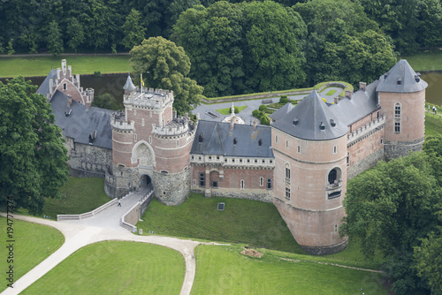 aerial image of the castle of Gaasbeek photo