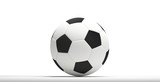 soccer football ball white 3d rendering isolated
