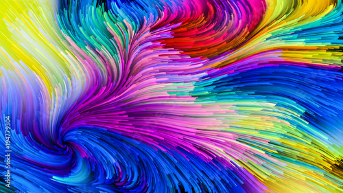 Virtual Life of Colorful Paint