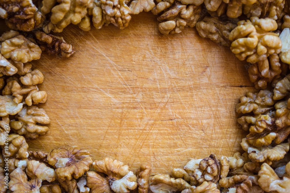 Frame of nuts. Frame of nuts.