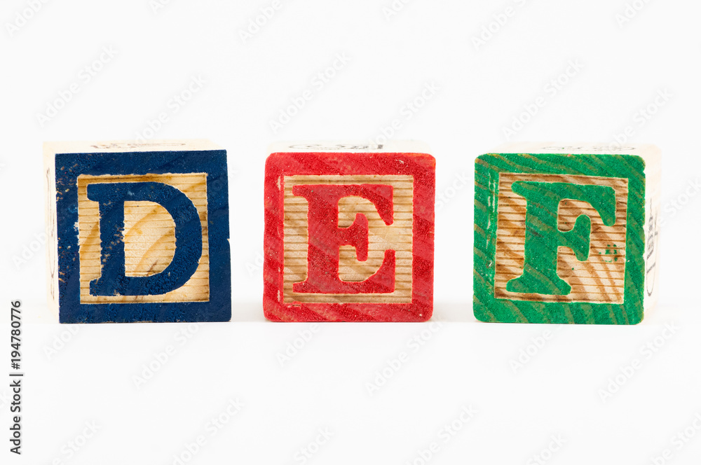 DEF alphabet blocks DEF alphabet blocks
