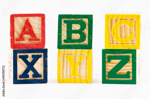 ABC XYZ alphabet blocks