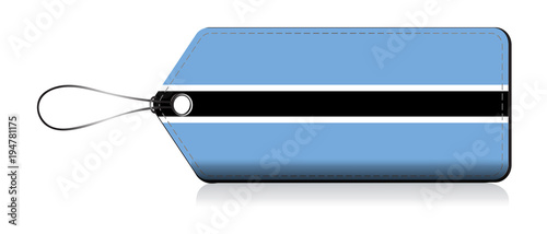 Botswana flag lable, Label of product made in Botswana