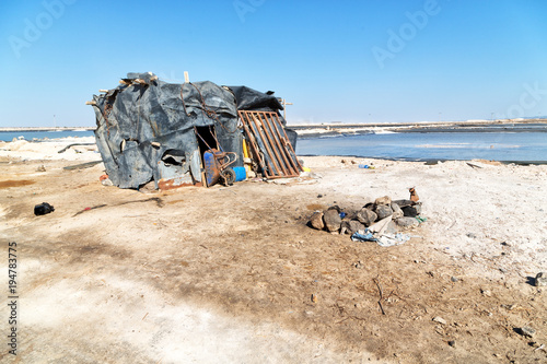 in ethiopia africa the hut in the saline