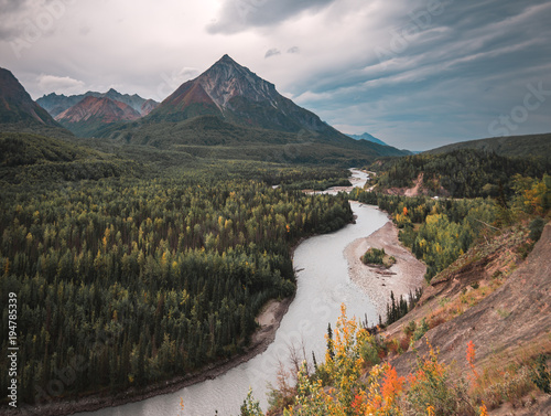 Glacier View in Alaska looking down the Matanuska River