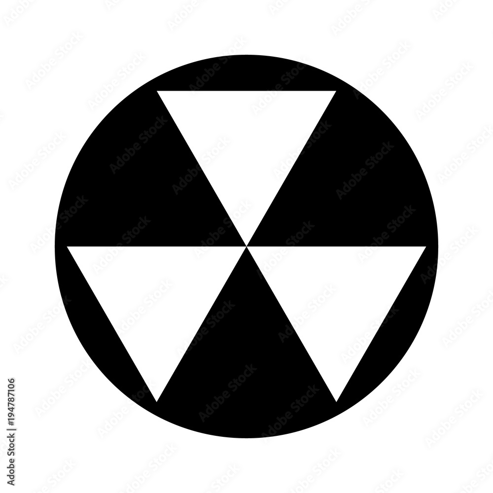 Nuclear fallout shelter sign flat vector icon for apps and websites Nuclear fallout shelter sign flat vector icon for apps and websites