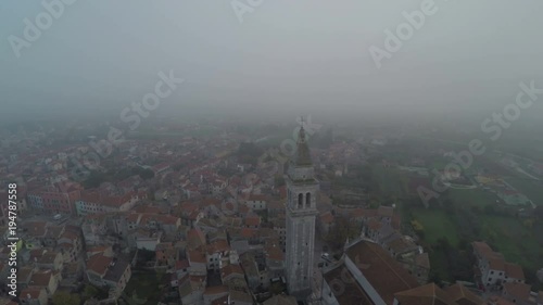 Wallpaper Mural  Aerial view of a foggy day in Vodnjan Torontodigital.ca