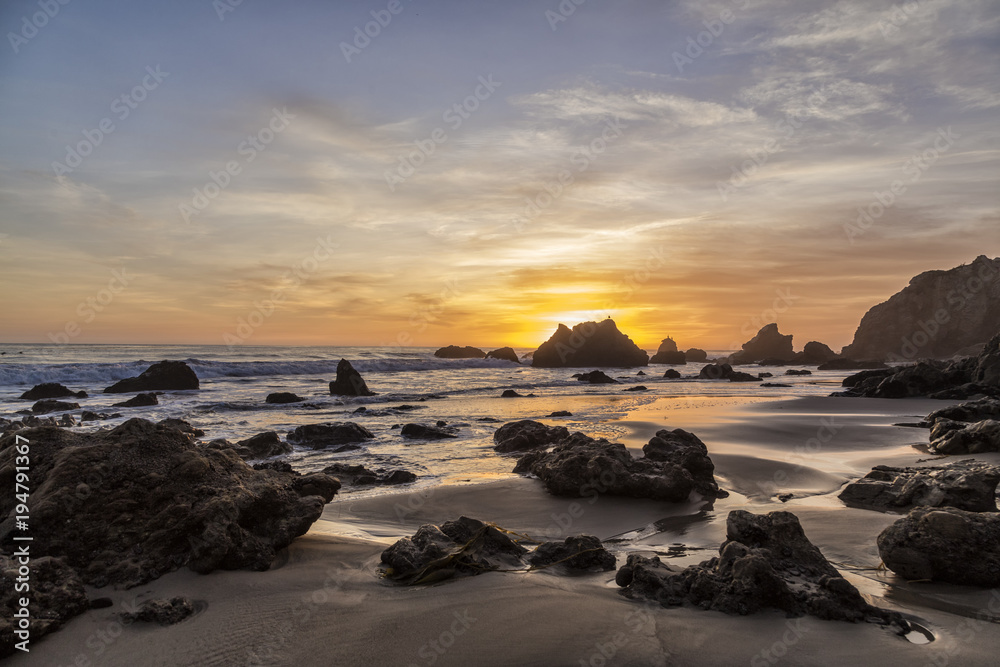 Sunset in El Matador Beach, California