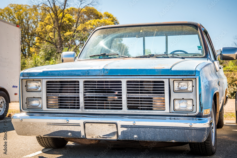 Old Rusty Blue Pick Up Truck 