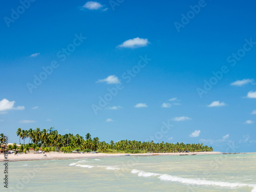 Beach view on a summer day