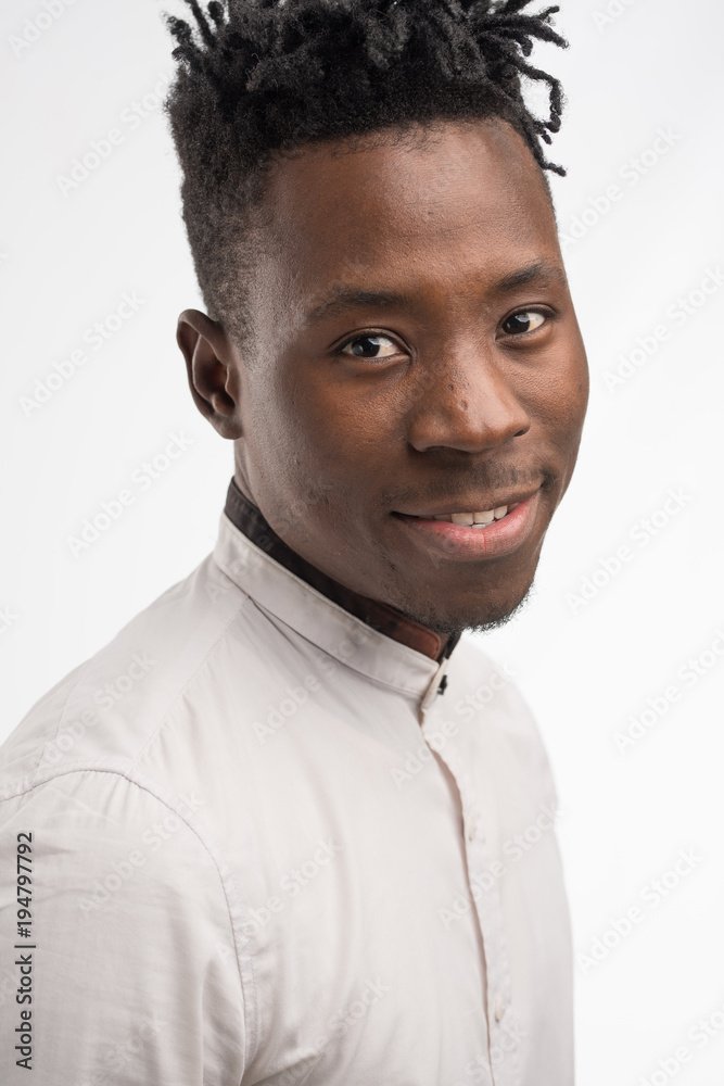 Obraz premium black man on a white background