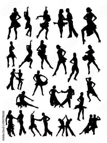 Salsa dancer silhouette. Good use for symbol, logo, web icon, mascot, sign, or any design you want.