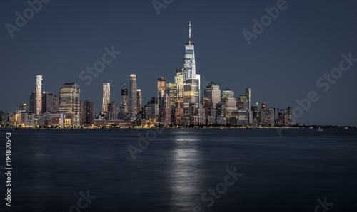 Hudson River New York City Skyline at Night