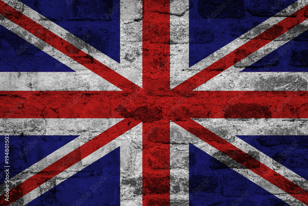 Fototapeta premium Great Britain flag grunge background