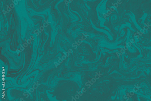 Suminagashi marble texture hand painted with cyan ink. Digital paper 1274 performed in traditional japanese suminagashi floating ink technique. Comely liquid abstract background.