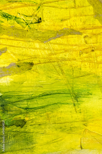 bright art abstract background. hand painted canvas yellow texture.