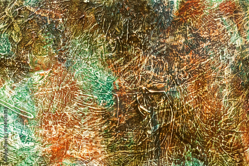 Fototapeta premium artistic abstract acrylic vibrant painted canvas background