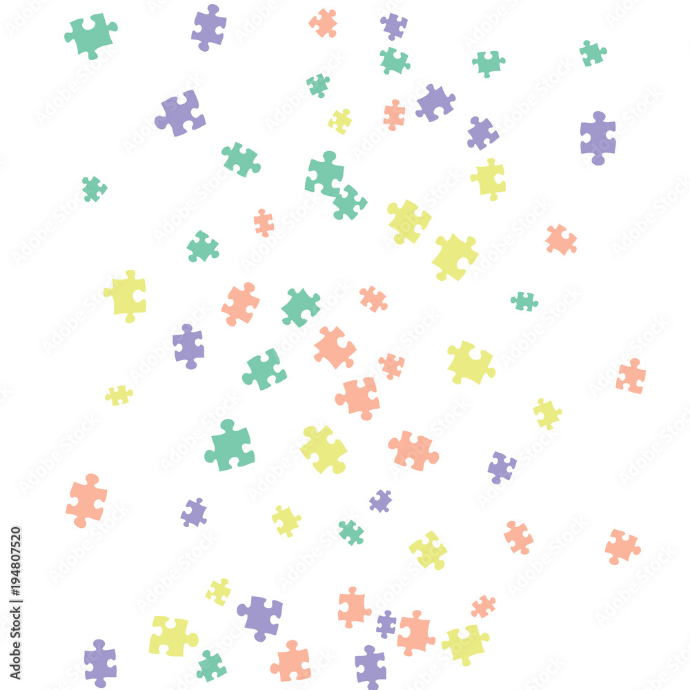 Confetti Background Pattern. Puzzle pieces and big ideas design, vector illustration graphic Confetti Background Pattern. Puzzle pieces and big ideas design, vector illustration graphic
