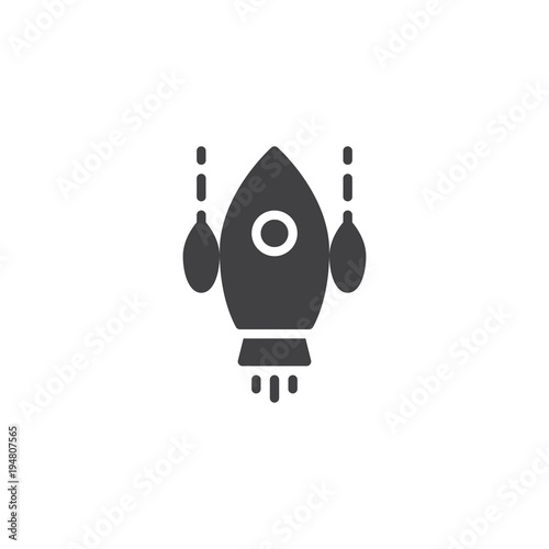 Rocket vector icon. filled flat sign for mobile concept and web design. Rocket space shooter game simple solid icon. Symbol, logo illustration. Pixel perfect vector graphics