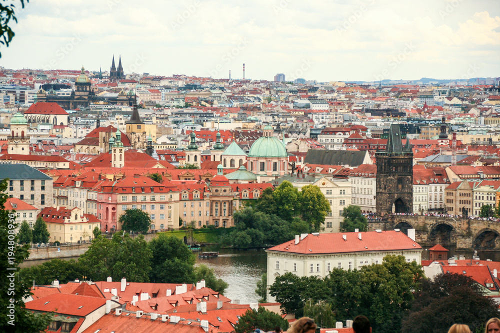 Obraz premium Prague aerial view