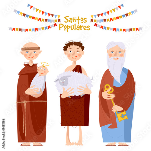 Portuguese festival “Santos Populares” (Popular Saints’ ). Santo Antônio, São João, São Pedro (Saint Anthony, Saint John, Saint Peter).