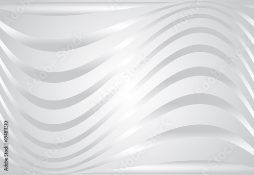 White gradient abstract line and curve vector background