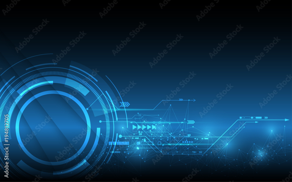 Obraz premium Abstract technology background Hi-tech communication concept innovation background vector illustration